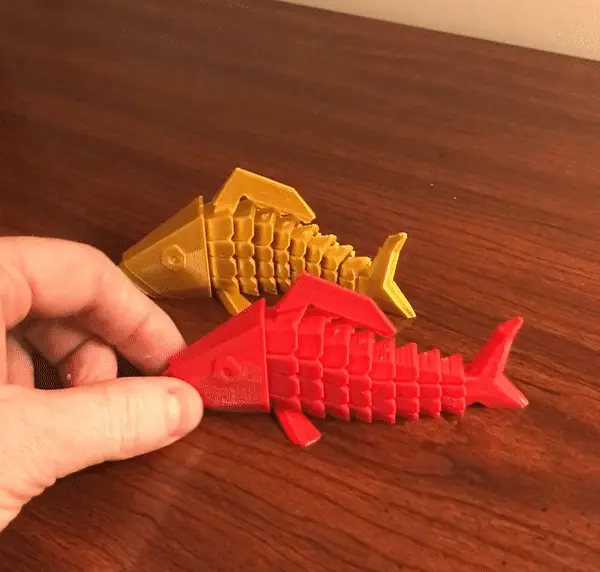 Articulated Fish Print in Place — modelo 3D