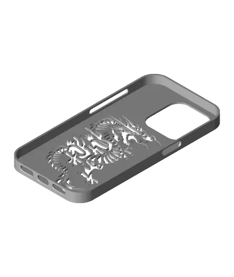Iphone 14 pro dragon case — modelo 3D
