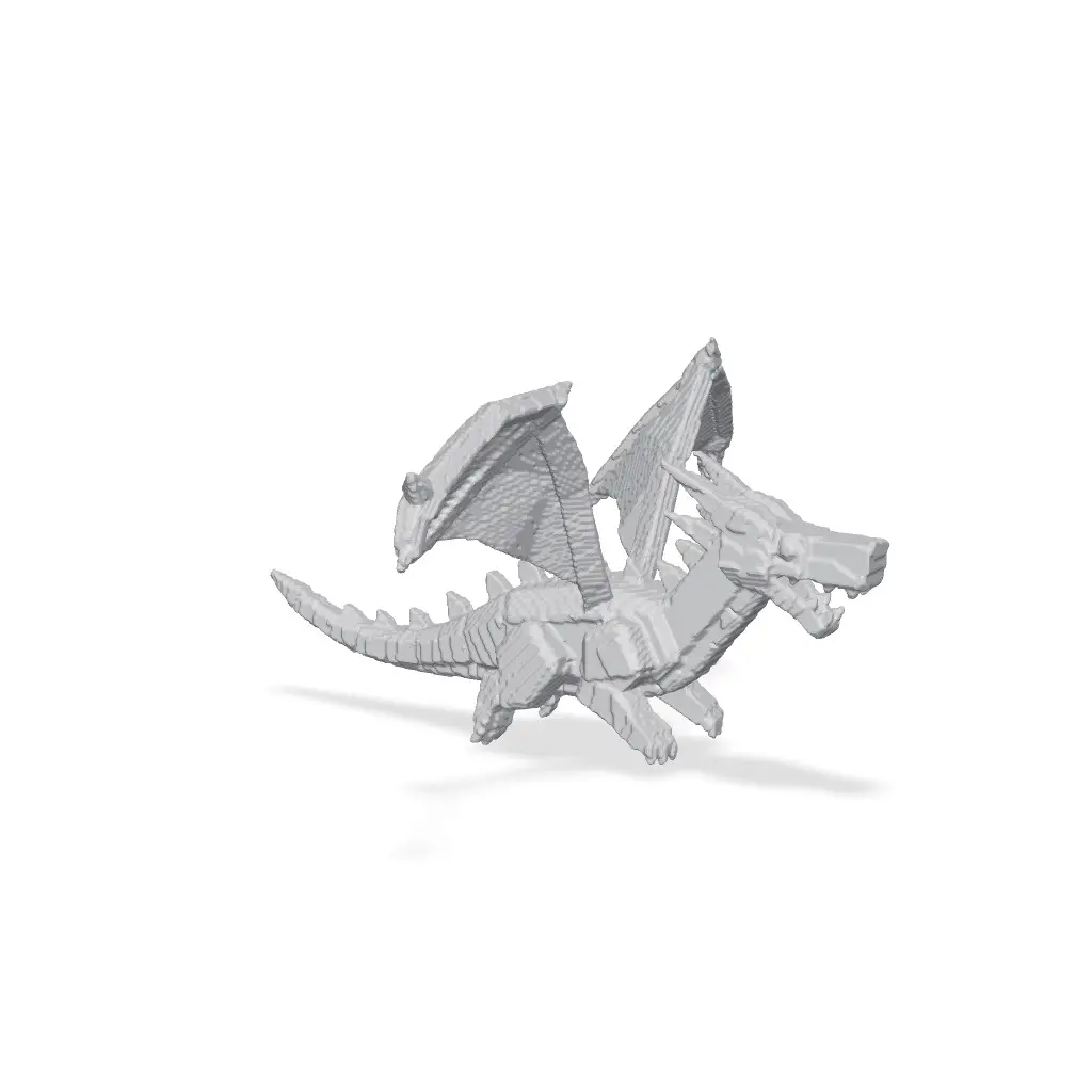 Low Poly Green Dragon - SupaVoxel AI — modelo 3D