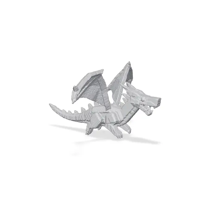 Low Poly Green Dragon - SupaVoxel AI — modelo 3D