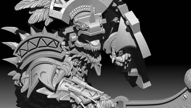 TLAHUICOTL THE SAURIAN GLADIATOR - (Extra Skull) — modelo 3D