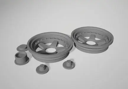 Spinning Wheel Keychain - BBS (remix single filament) — modelo 3D