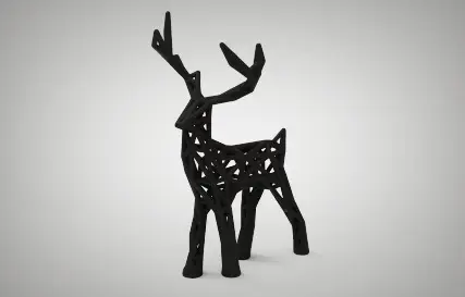 Wire-frame Holiday Deer — modelo 3D