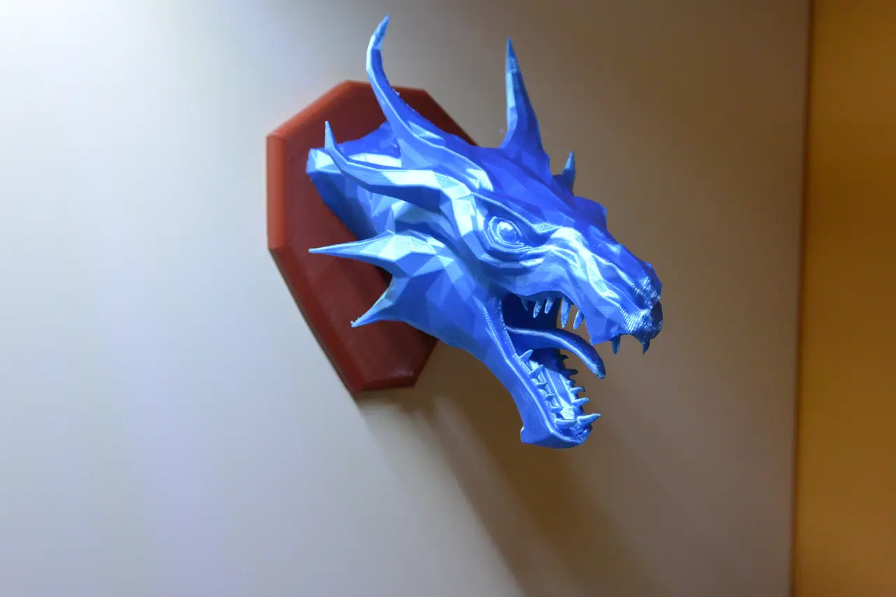 Skyrim Swamp Dragon wall Trophy — modelo 3D