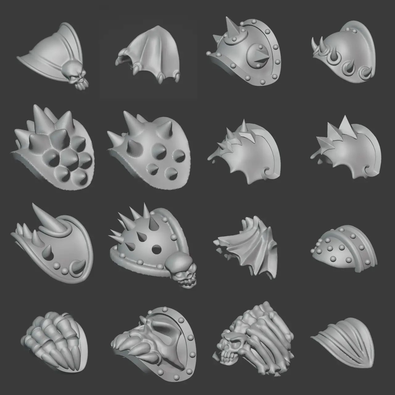 Undead Shoulder Pads — modelo 3D