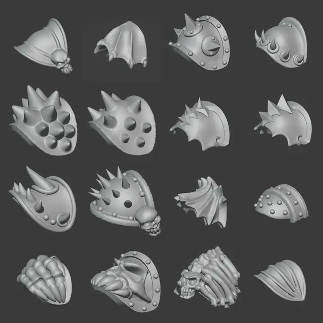 Undead Shoulder Pads — modelo 3D