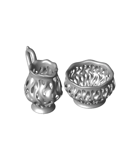 Malfunctioning Creamer and Sugar Bowl — modelo 3D