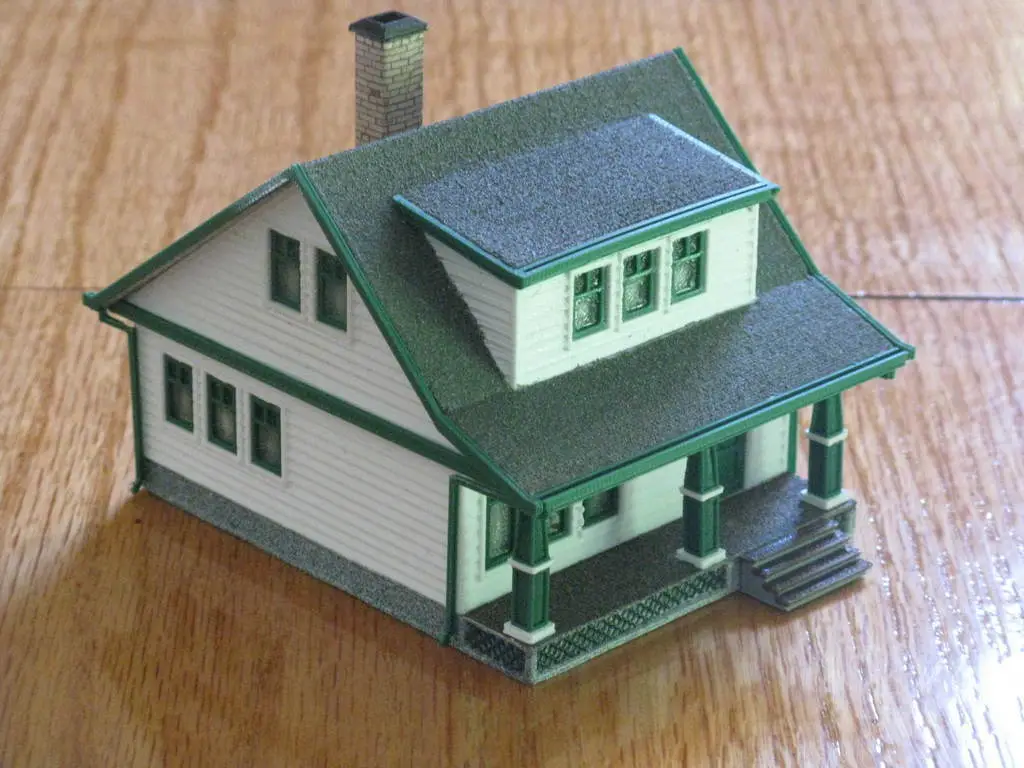 HO Scale Lasalle House — modelo 3D