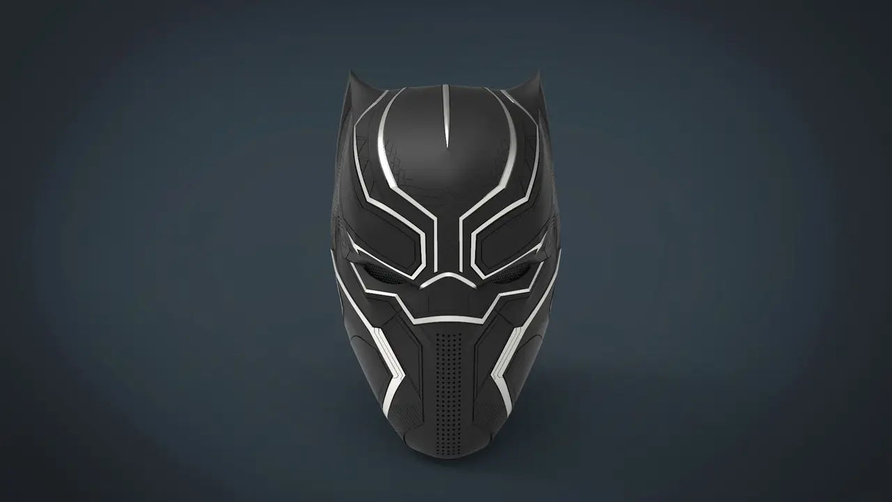 Black Panther Helmet - life size wearable — modelo 3D