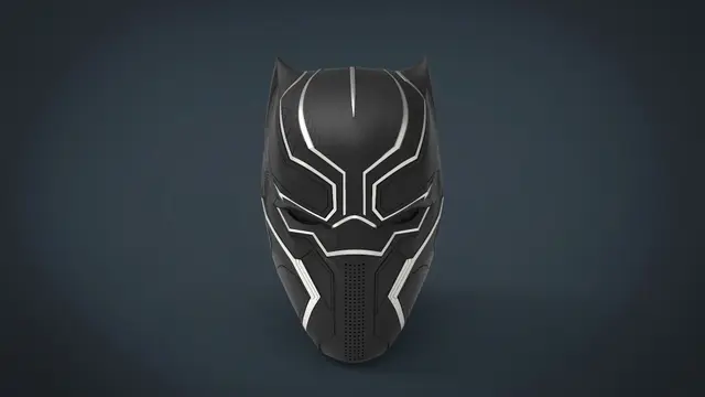 Black Panther Helmet - life size wearable — modelo 3D
