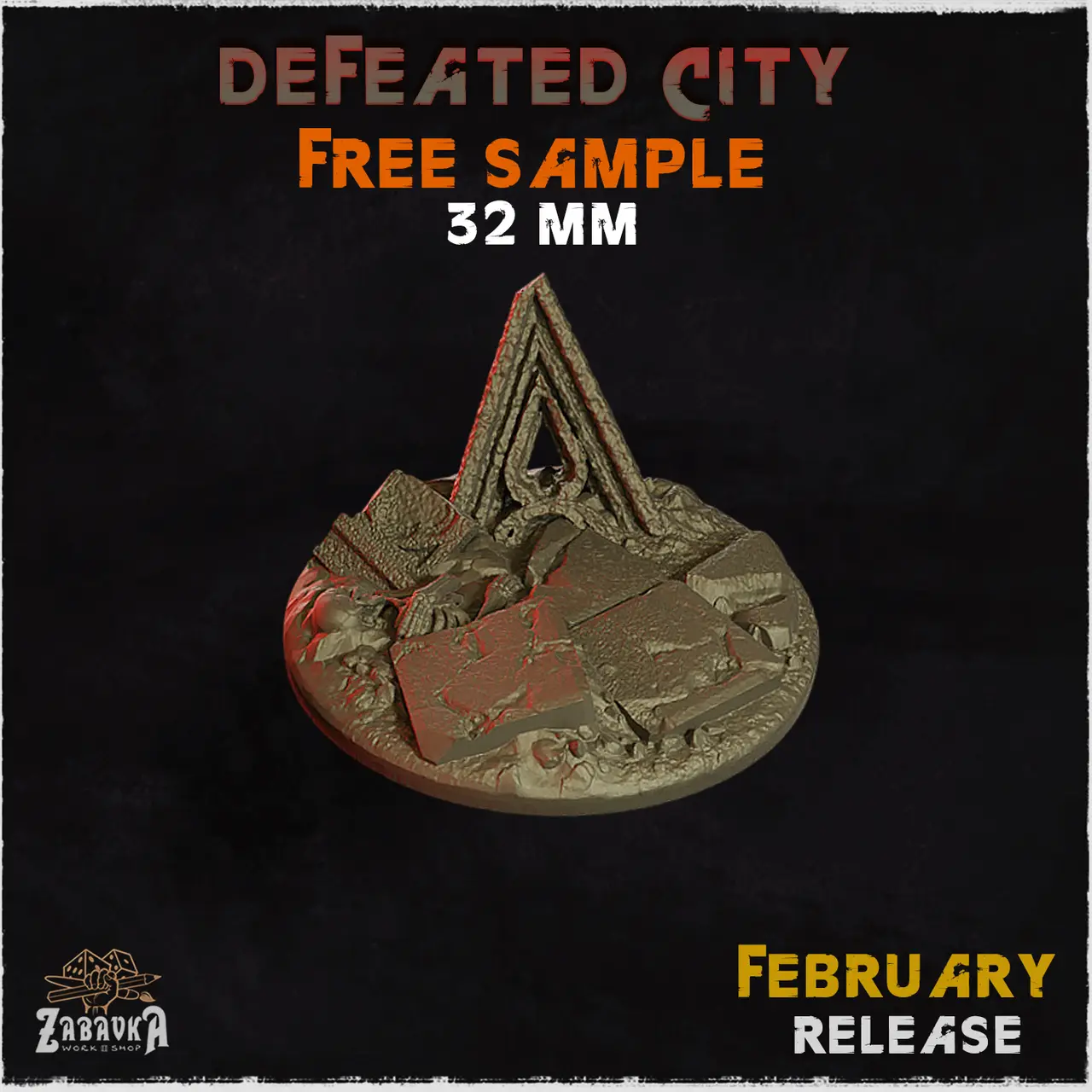 Defeated city - Bases & Toppers (Free Sample) — modelo 3D