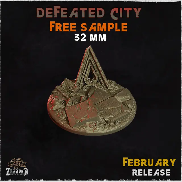 Defeated city - Bases & Toppers (Free Sample) — modelo 3D