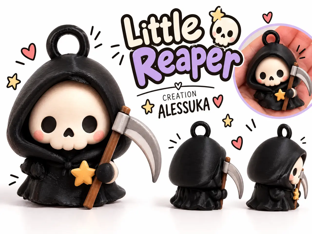 Little Reaper Keychain – Cute Grim Charm — modelo 3D