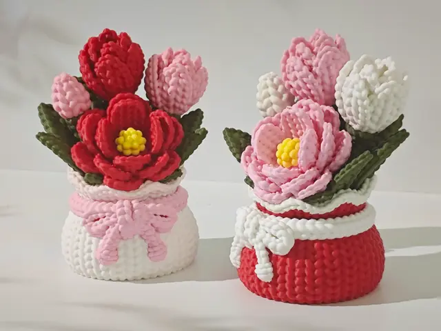 冬日花礼｜针织山茶花袋 | 花束 — modelo 3D