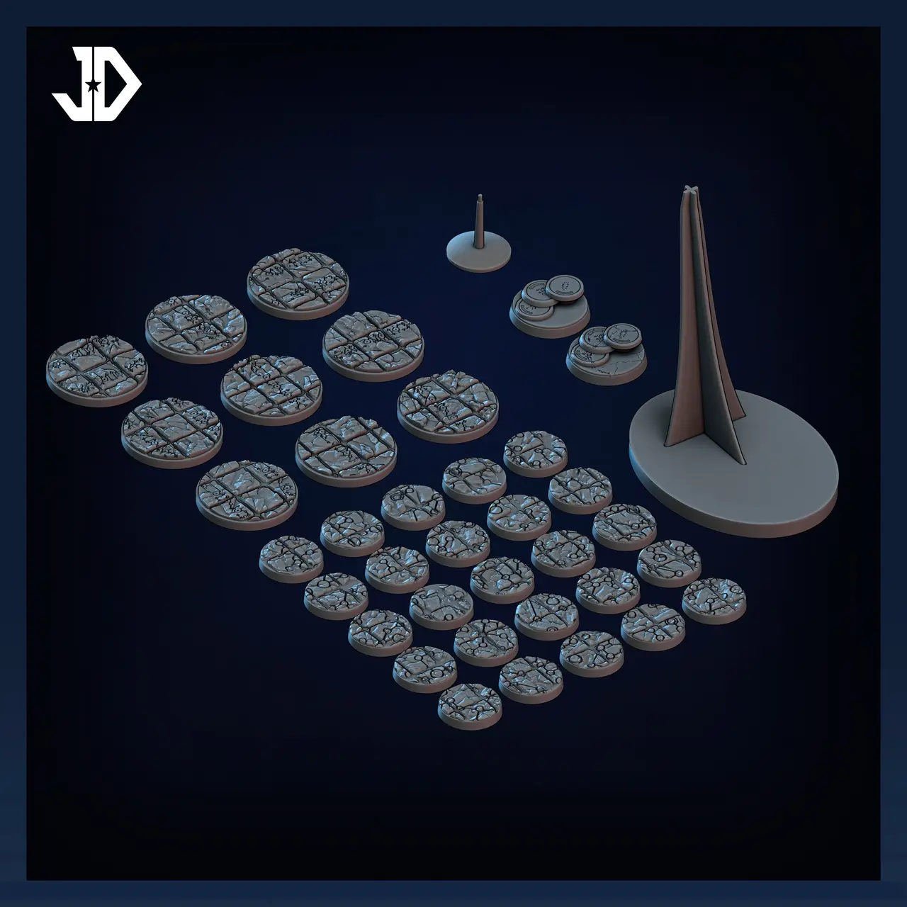 Bases servoexánimes - 38 PACK — modelo 3D