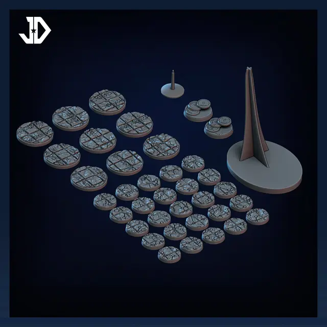 Bases servoexánimes - 38 PACK — modelo 3D