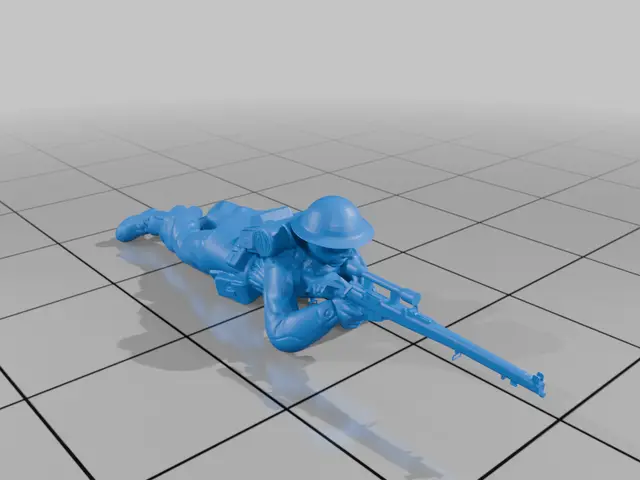 28mm Sniper (England) — modelo 3D