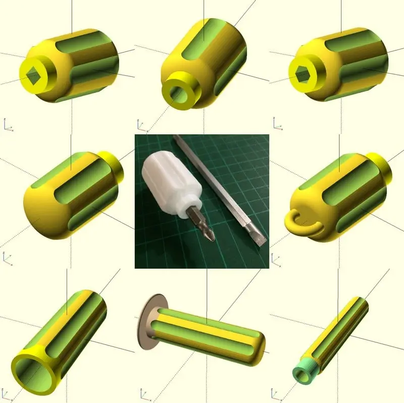 Customizable Universal Handle — modelo 3D