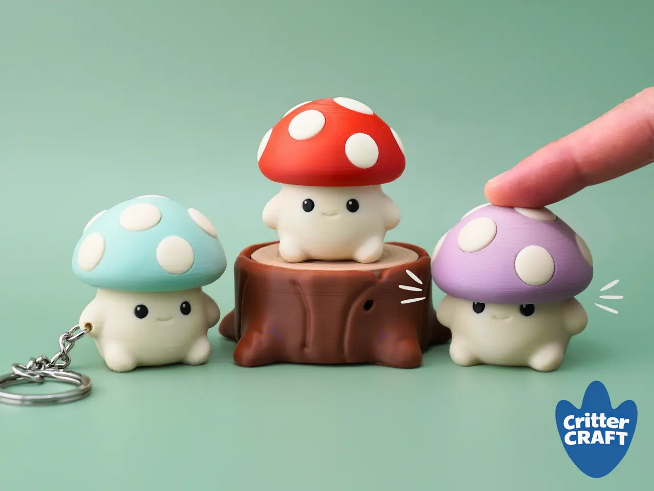 Baby Mushroom Clicker Fidget Toy — modelo 3D