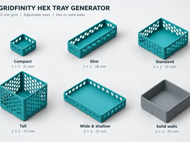 Ultimate Gridfinity Hex Tray Generator — modelo 3D