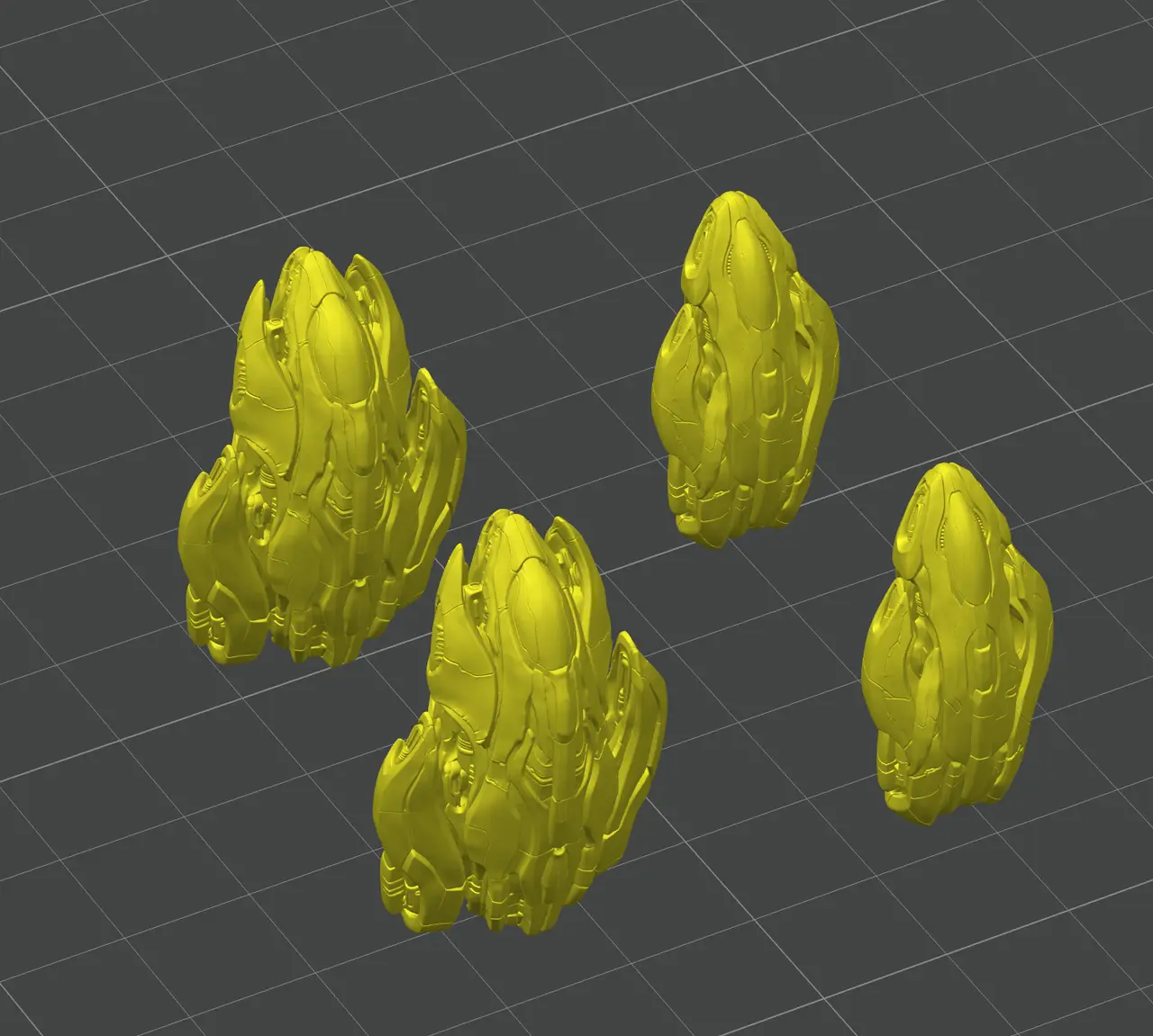 Centaurian Resistance Space Ships (medium and large) — modelo 3D