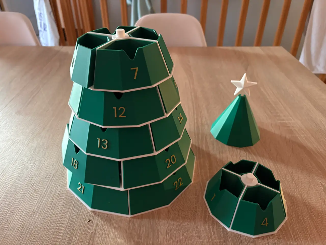 Calendrier de l'avent sapin de Noël — modelo 3D
