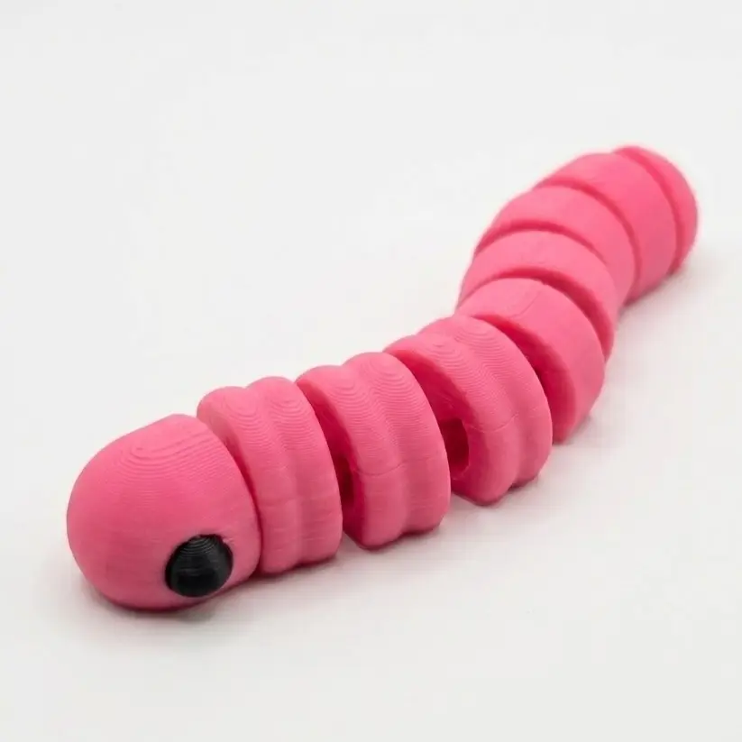 Sir Wiggleton Cute Flexi Worm - Mini Monster #15 — modelo 3D