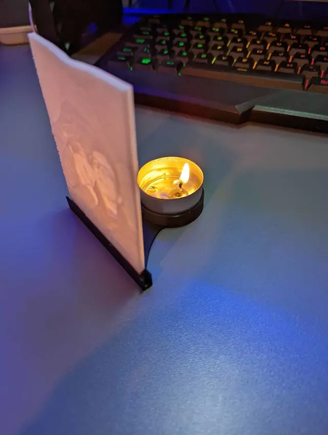 Lithophane tealight holder — modelo 3D