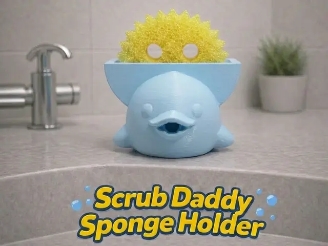 Splash the Dolphin Scrub Daddy Holder — modelo 3D