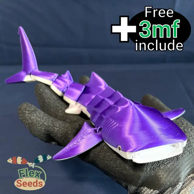 Flexi Whale Shark (Print-in-place) — modelo 3D