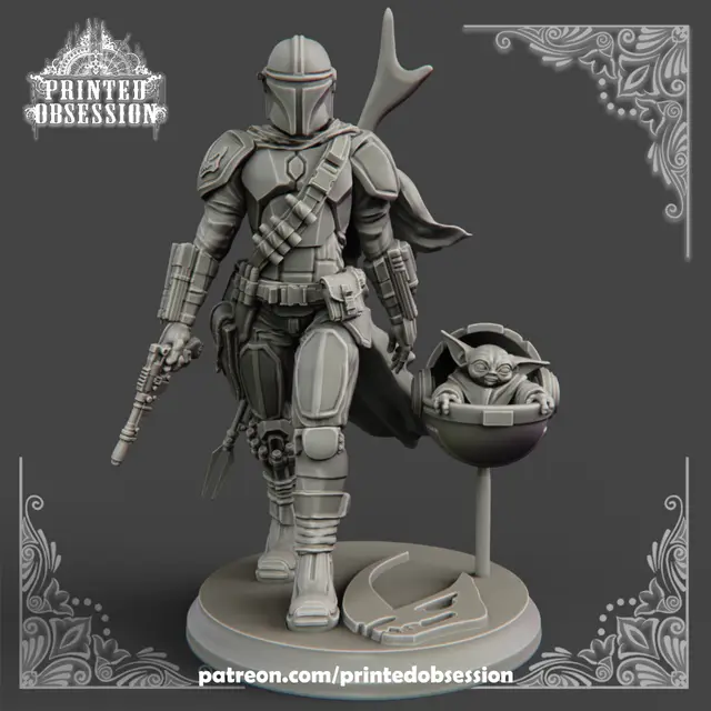 The Mandalorian - Star Wars Fanart - 30cm — modelo 3D
