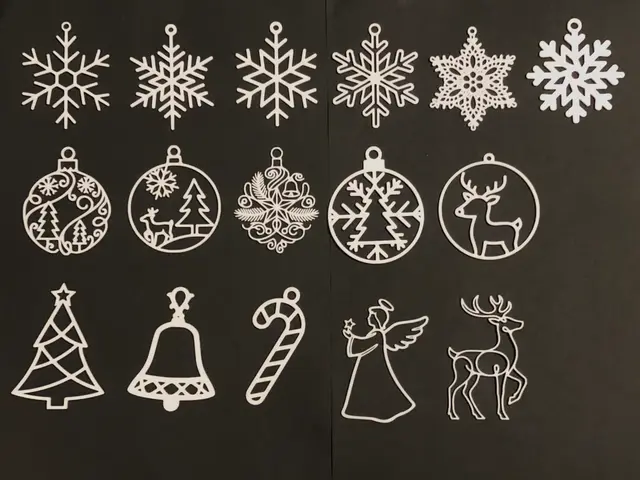 Christmas Ornament Set – Stars, Snowflakes, Bells & Trees — modelo 3D