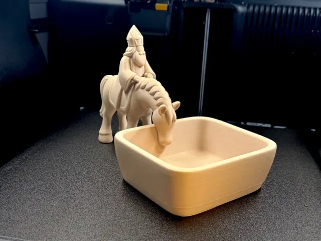 Sinterklaas and horse with bowl — modelo 3D