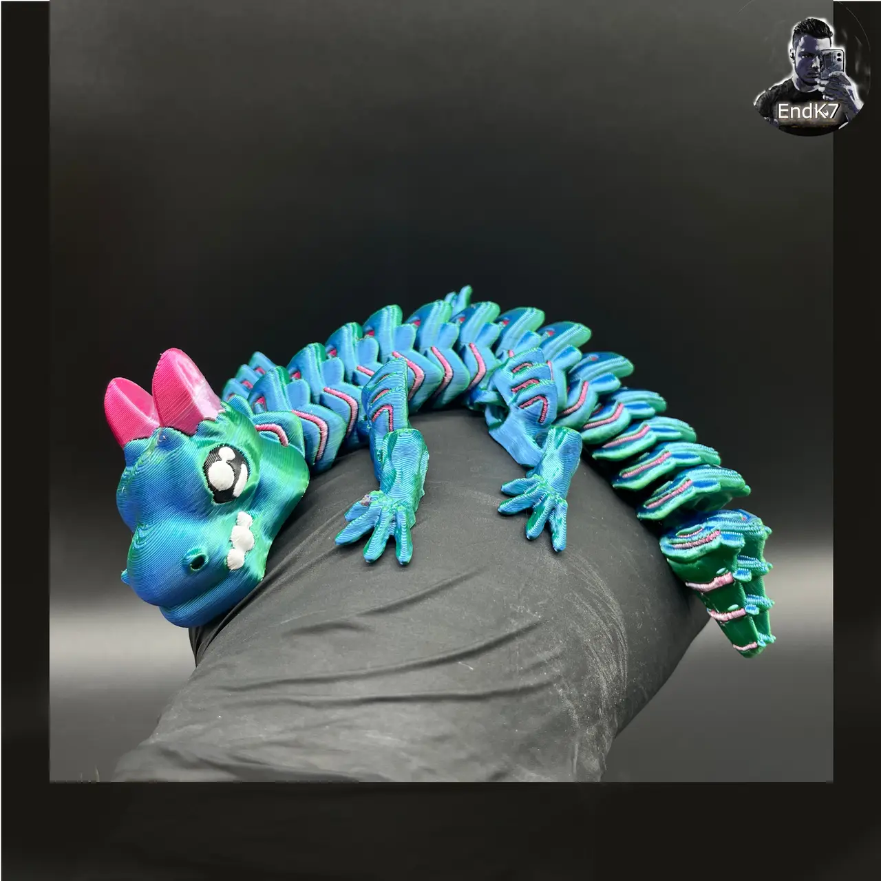 Grumpy Baby Dragon 🐉 - Multicolor - Articulated - Print in Place — modelo 3D