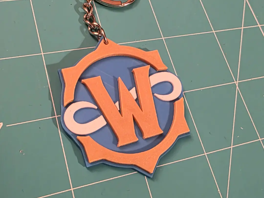 World of Warcraft Forever Logo Keychain — modelo 3D
