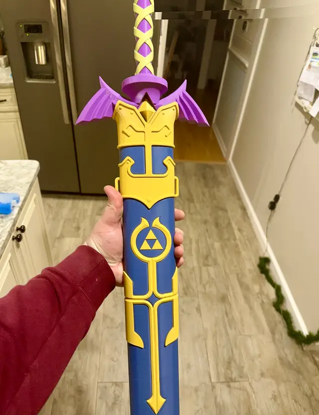 Legend of Zelda Master Sword Scabbard (BOTW) (TOTK) (Full Scale) — modelo 3D