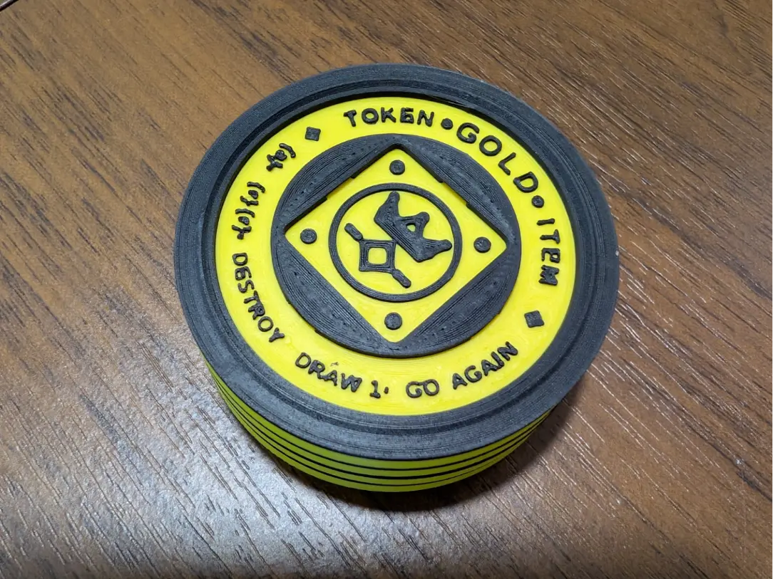 Flesh and Blood - Chunky Stackable Gold Coin Token — modelo 3D