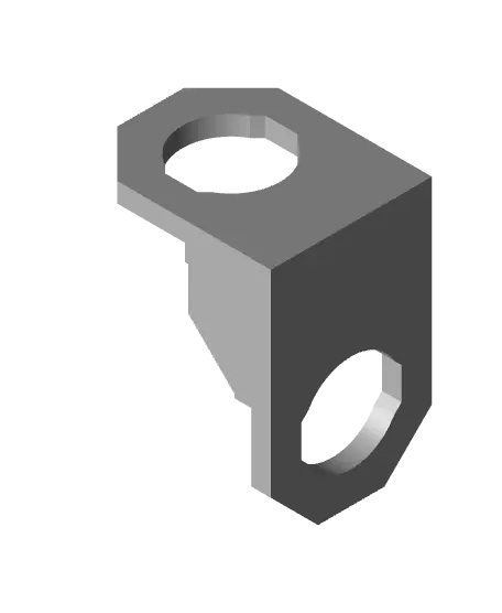 Type 2, Mid Thread Holes, 1x1 Outside Bracket — modelo 3D