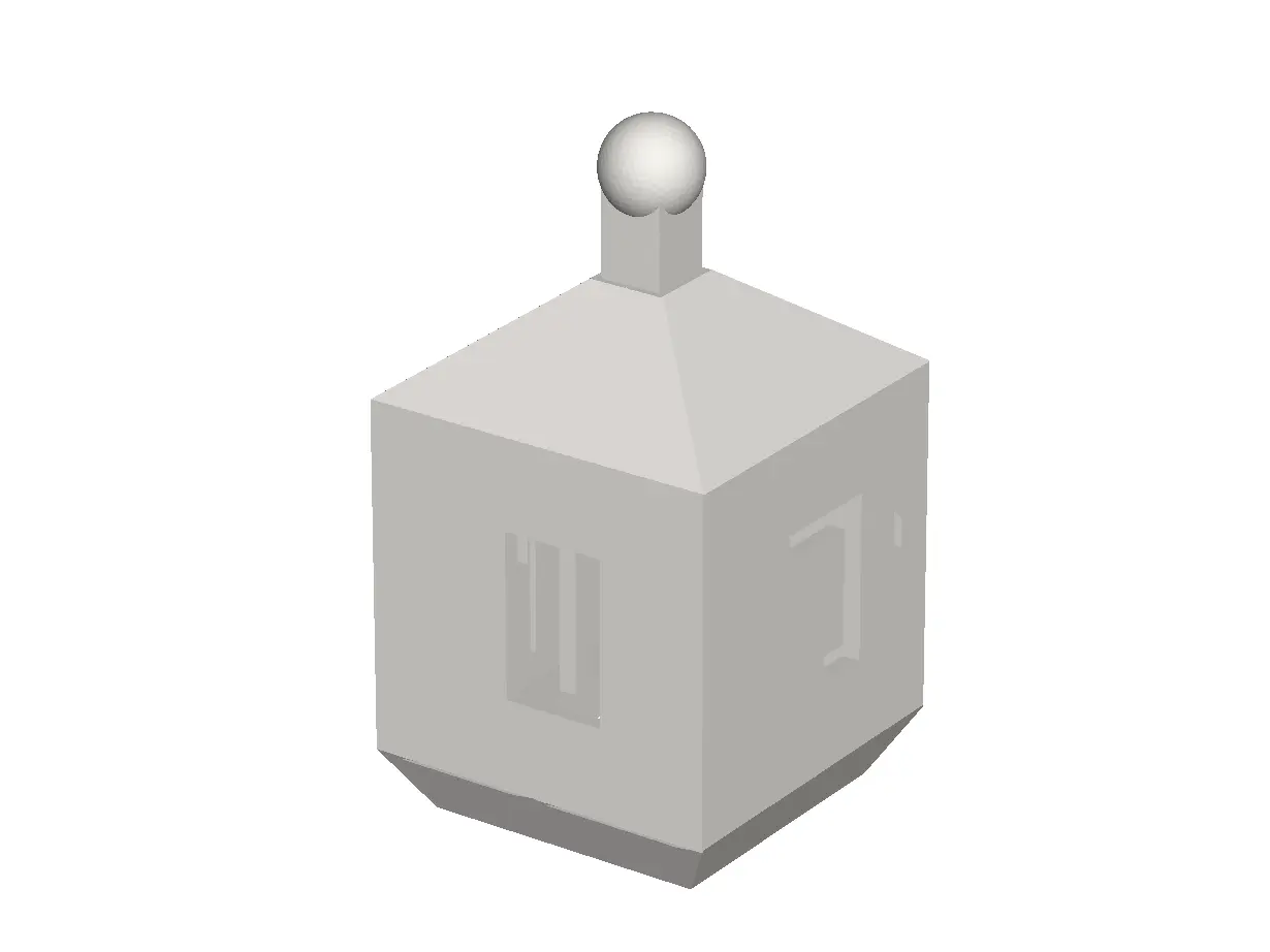 Dreidel Tealight Lantern – Hanukkah — modelo 3D