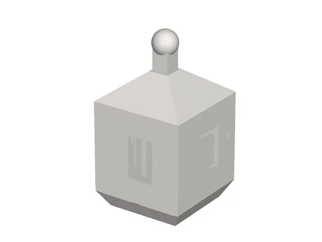 Dreidel Tealight Lantern – Hanukkah — modelo 3D