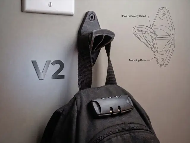 The Over-engineered Backpack Wall Mount V2 — modelo 3D
