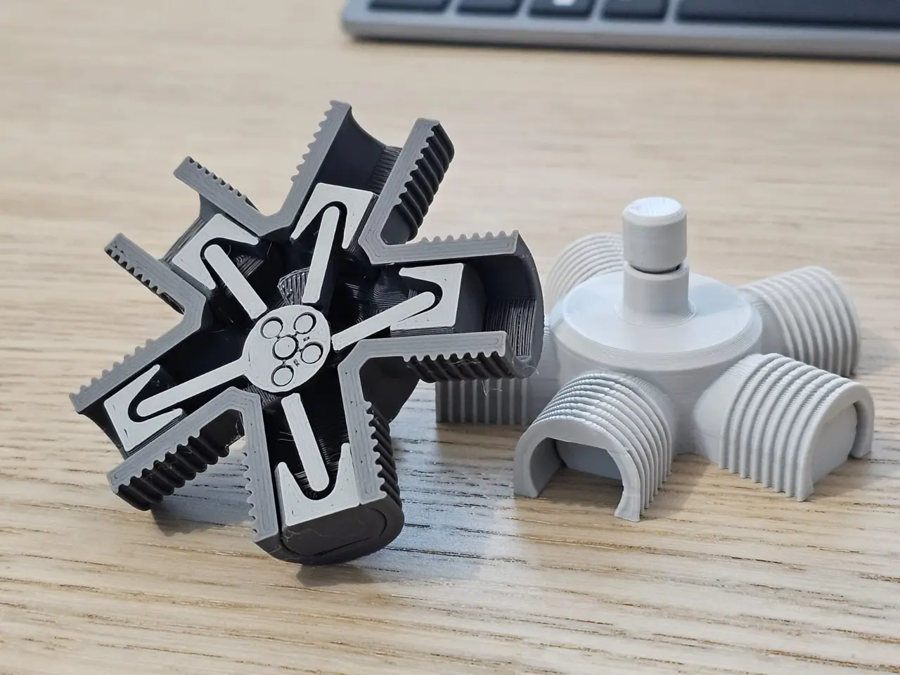 Radial engine (print in place) — modelo 3D