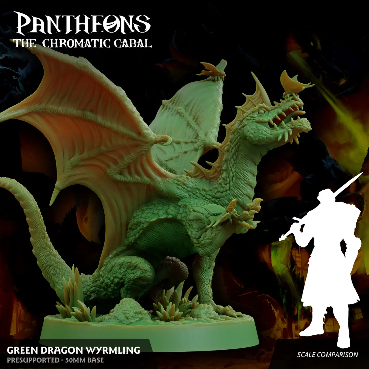 Green Wyrmling Dragon Freebie! — modelo 3D
