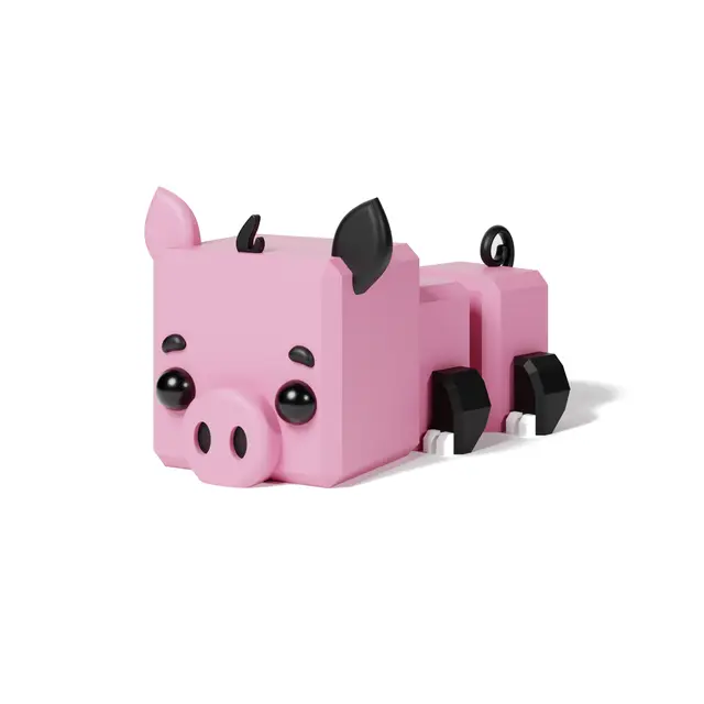 Cute, Flexi Pig — modelo 3D