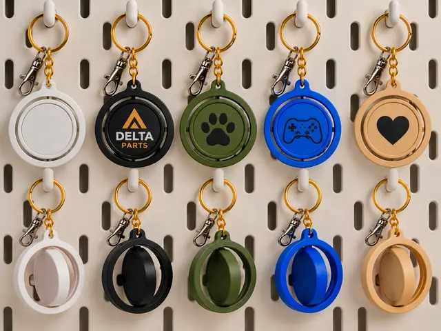 2-Axis Swivel Keychain — Fully Customizable — modelo 3D