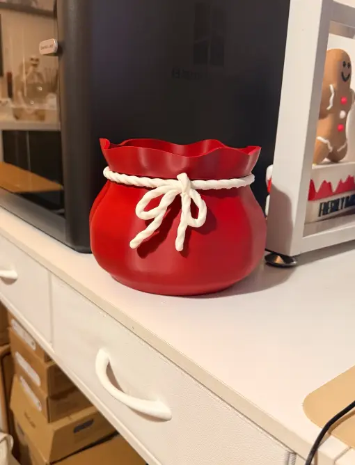 Christmas Santa Sack Bowl No AMS Needed — modelo 3D