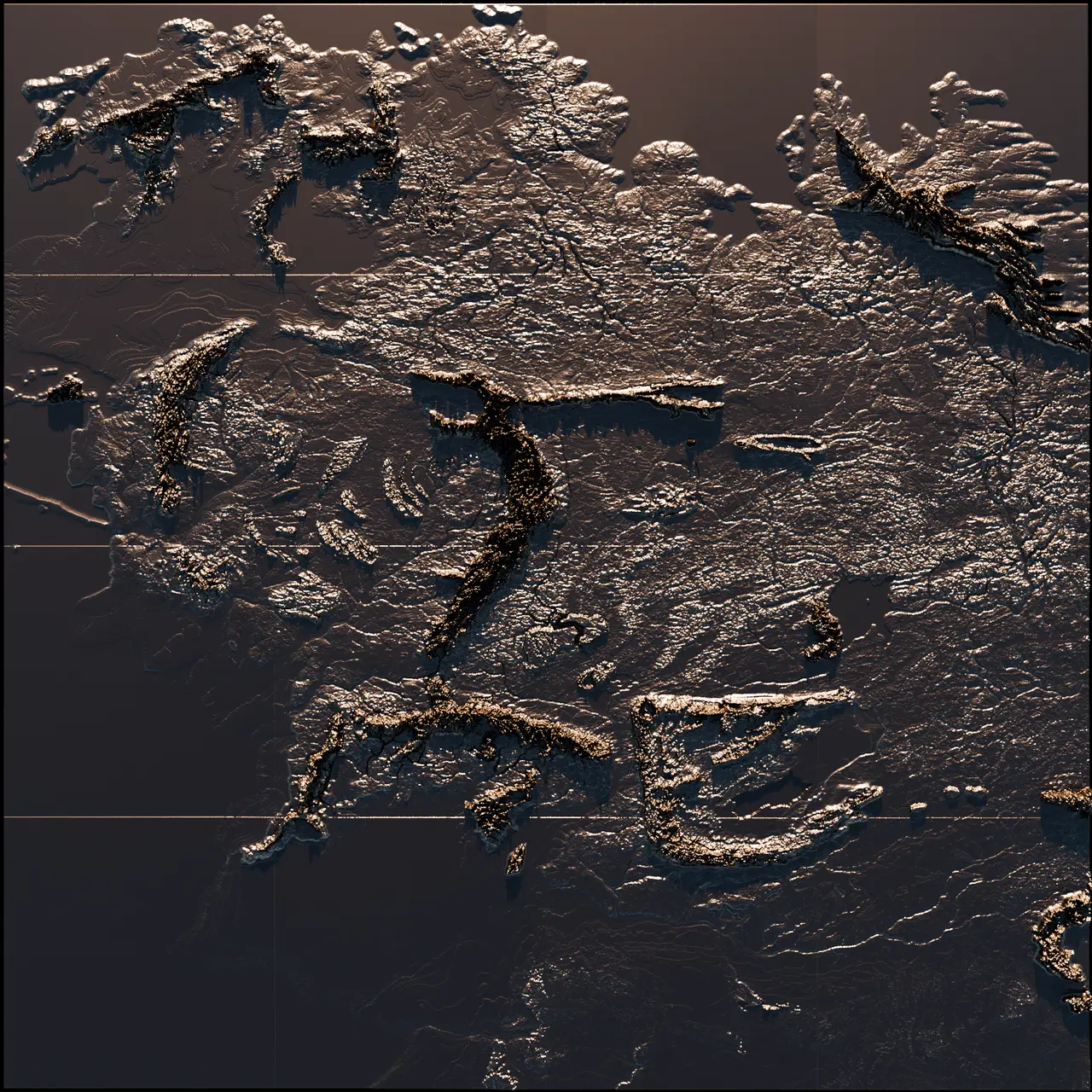 Middle Earth Tiled Map — modelo 3D
