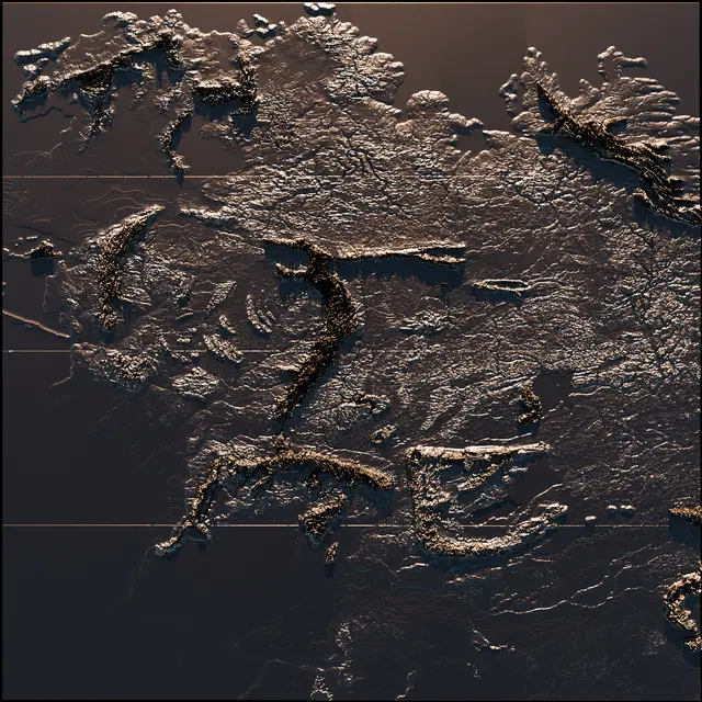 Middle Earth Tiled Map — modelo 3D