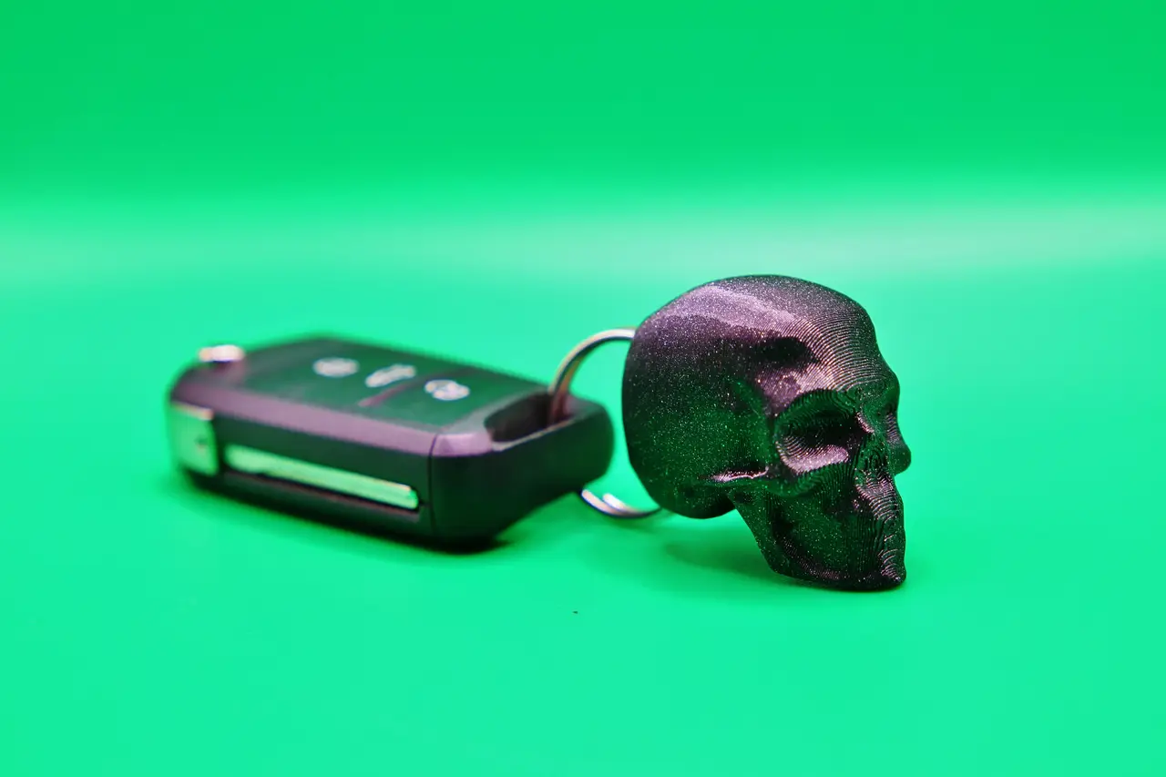 Skull keychain — modelo 3D
