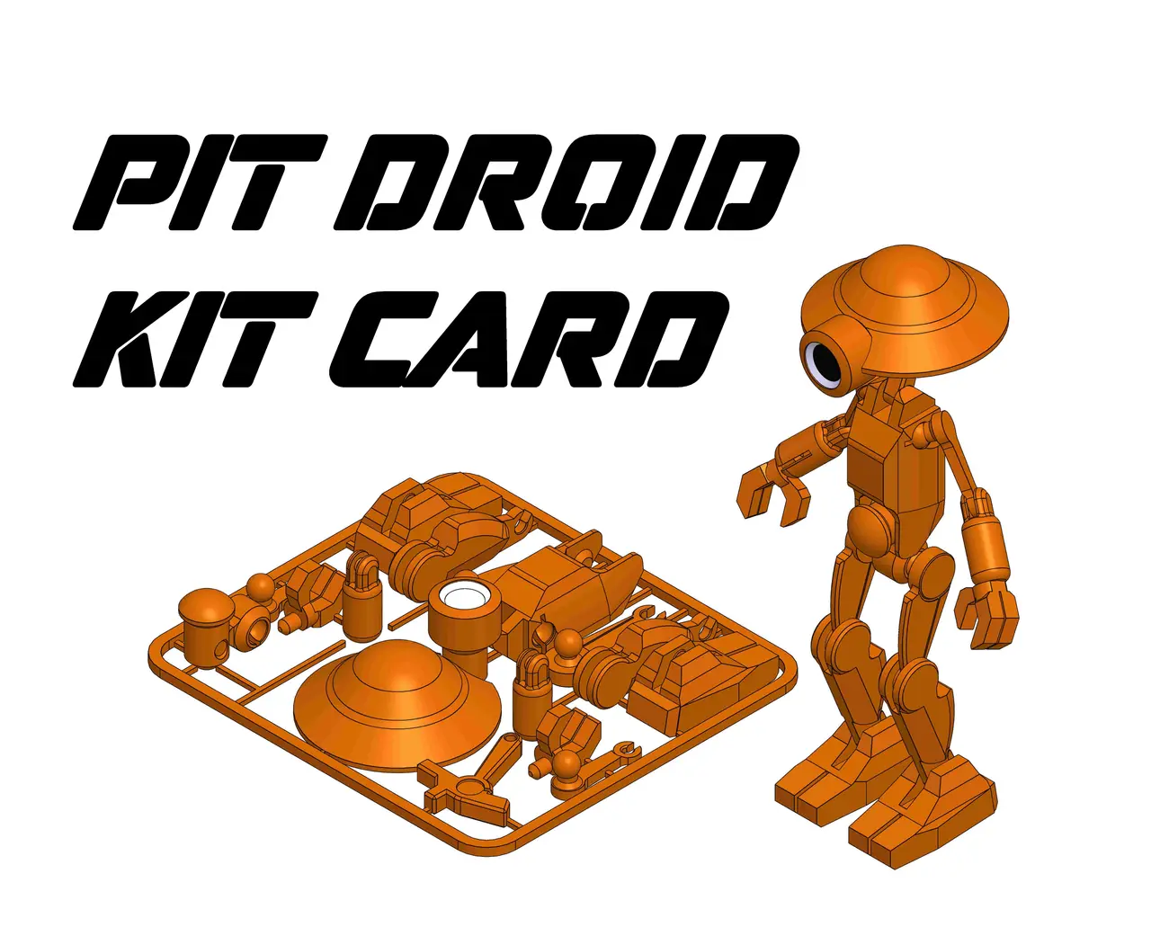 Star Wars Pit Droid Kit Card — modelo 3D